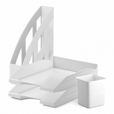 Набор настольный из 4 предметов пластиковый ErichKrause® Office, Classic, белый